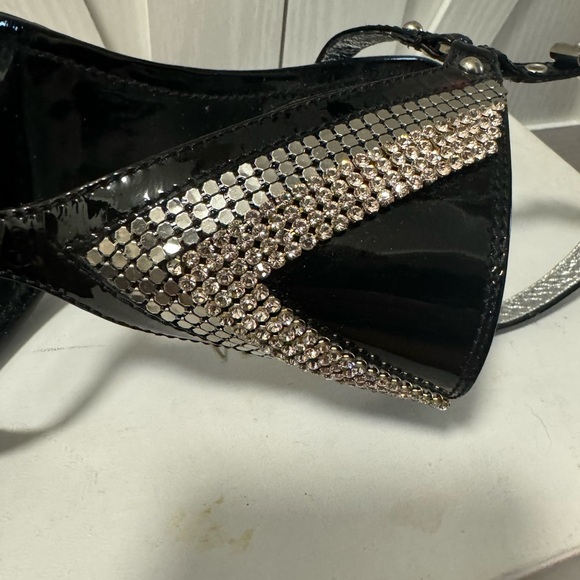 Versace heels like new with box black/rhinestones - Picture 10 of 13